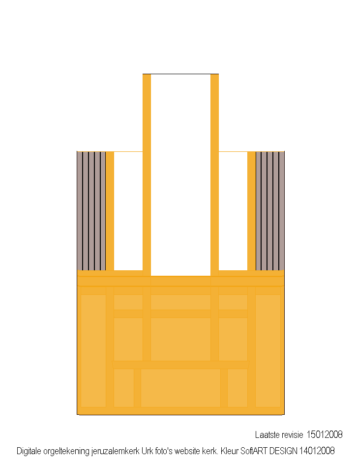 Digitale Orgeltekening van de Jeruzalemkerk te Urk